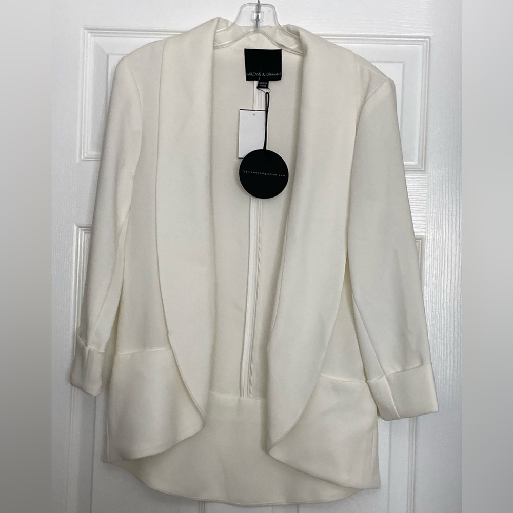 Cream colored Harlowe and Graham Jacket size M.